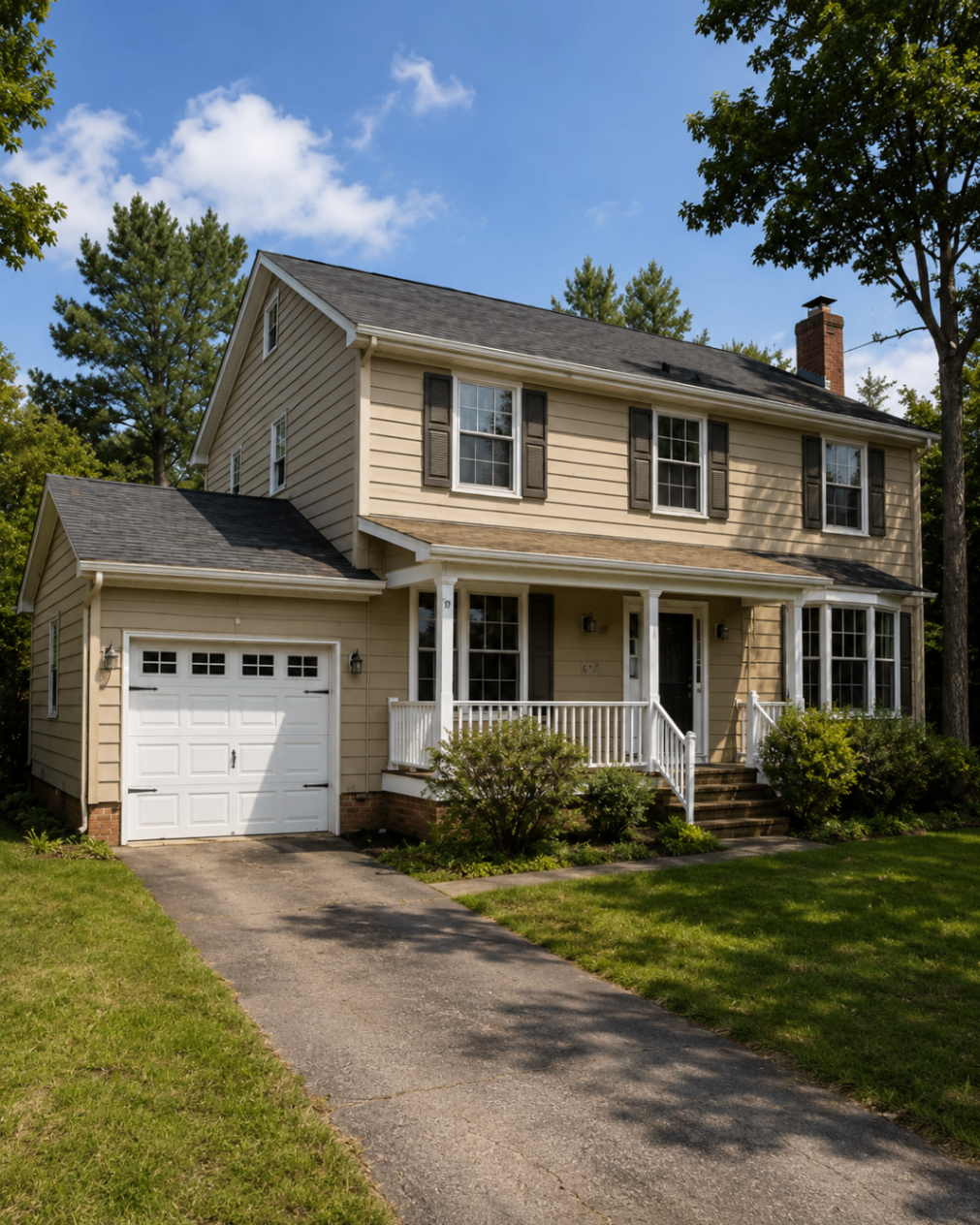Colonial Exterior Transformation β before