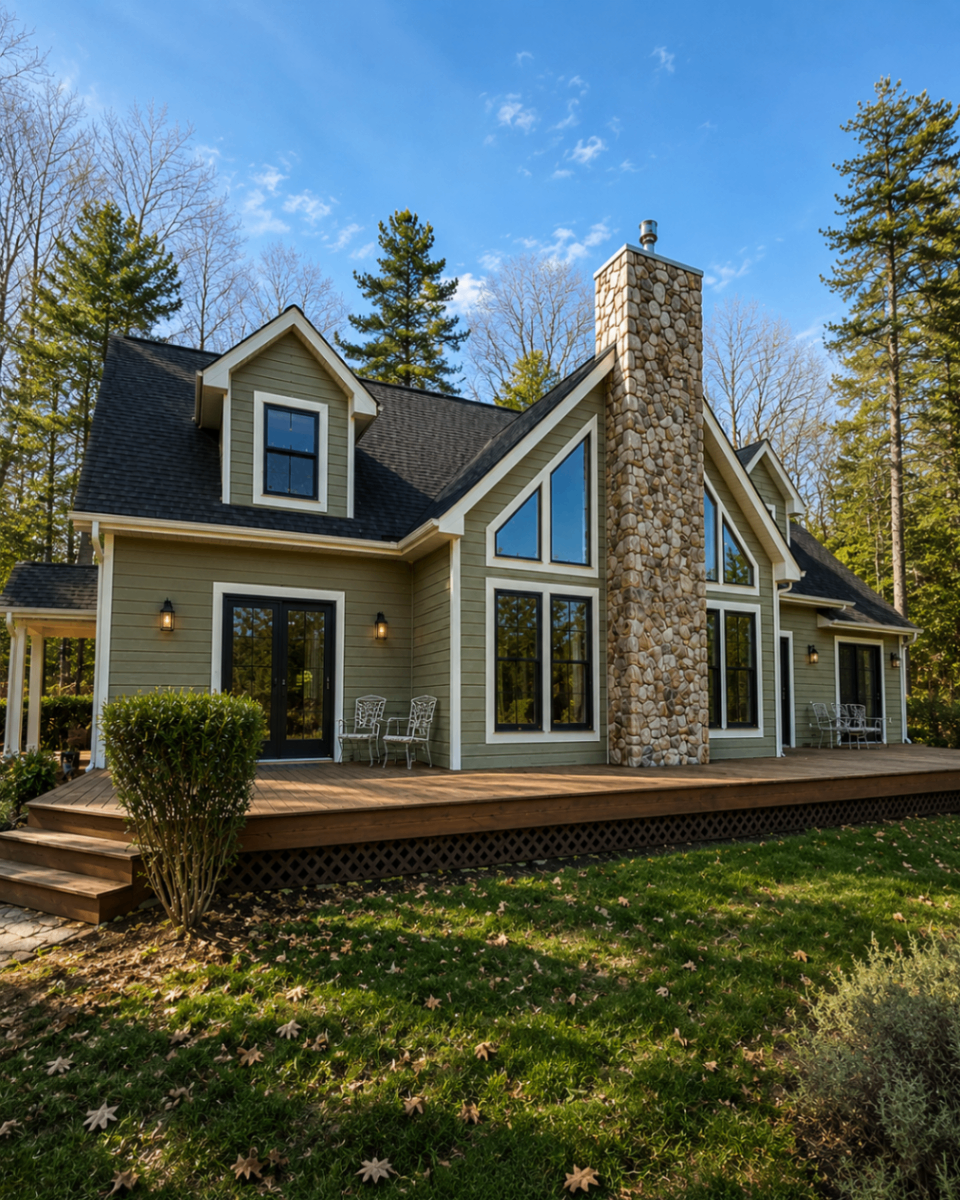 Wooded Cabin in Forest Sage β after